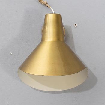 HANS BERGSTRÖM, a 'V319' brass wall lamps, from Ateljé Lyktan, designed 1947.