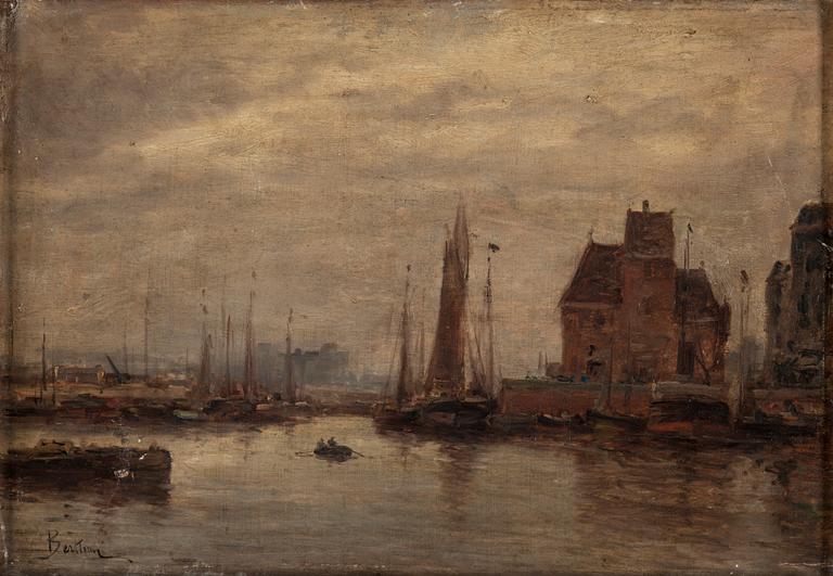 NICOLAS BERTHON, Attributed to. Oil on panel, signed.