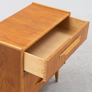 A teak veneered chest of drawers, Häggeryda Möbelfabrik, Nilsson & Co, Glimåkra, 1950's/60's.