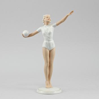 FIGURIN, porslin, art deco, Schaubach Kunst, Tyskland, 1930-tal.