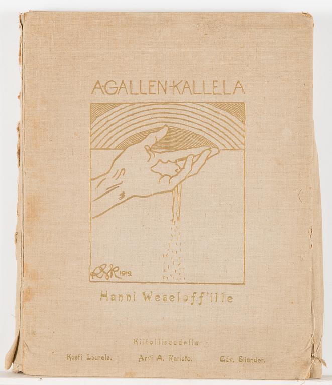 Akseli Gallen-Kallela, kansio ja heliogravyyrejä, 36 kpl. Kemigrafinen Oy, Helsinki 1912-1914.