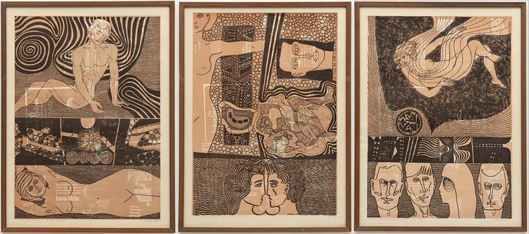 Endel Kõks, Triptych "Rainbow Woman I-III".