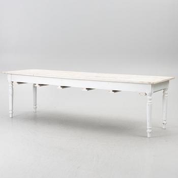 A table with stools, 20th/21st century.