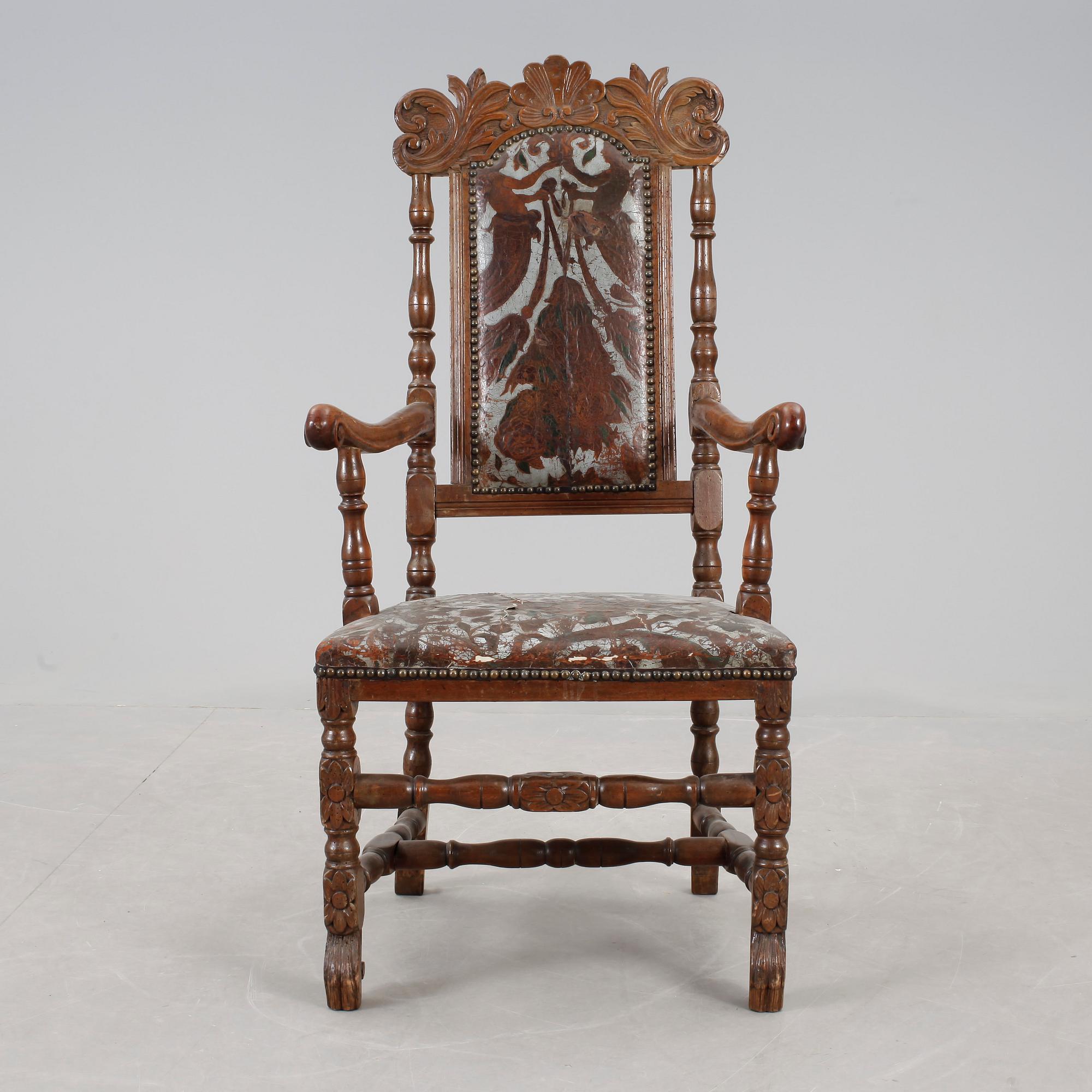 KARMSTOL, barock, 1700-tal.