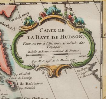 KARTA, "Carte de le Baye de Hudson", 1757, Nicolas Bellin.
