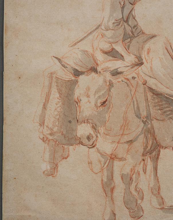 Nicolaes Berchem, Translation: "Woman on a donkey".