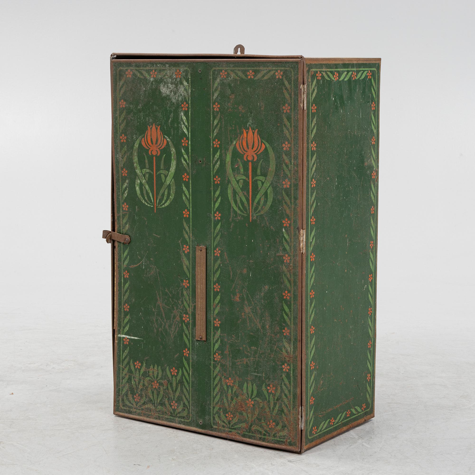 A sheet metal cabinet, 'Thule Cacao', early 20th Century.