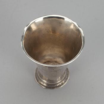 BÄGARE, silver, Finland, Tavastehus 1782, Petter Törnqvist. Vikt 52 g.