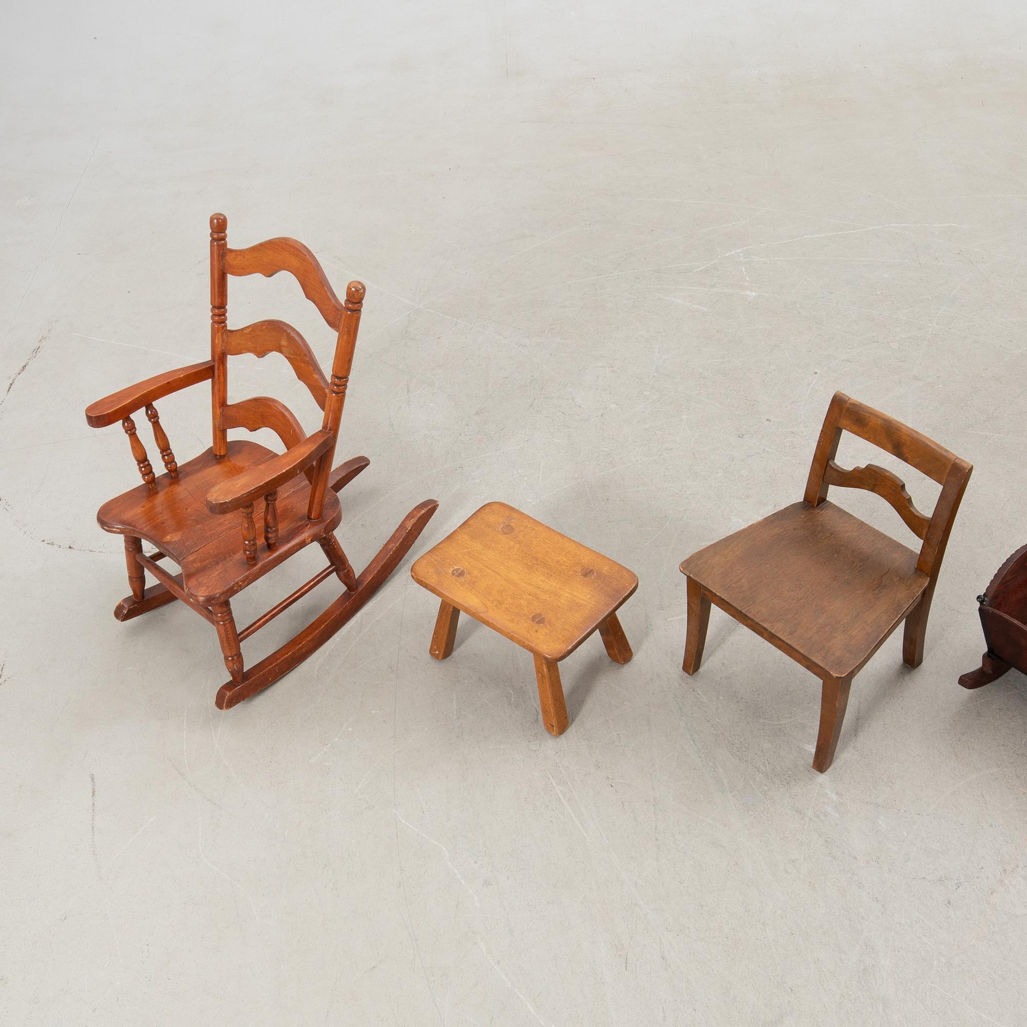 Children's furniture set 5 pcs, first half of the 20th century.