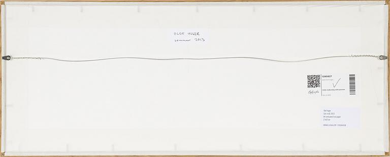 Olof Inger, ink and pencil on paper, signed on label verso, executed 2013.