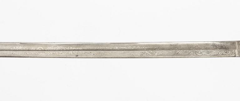 Sabel, tysk, för officer, 1800-talets slut, med balja.