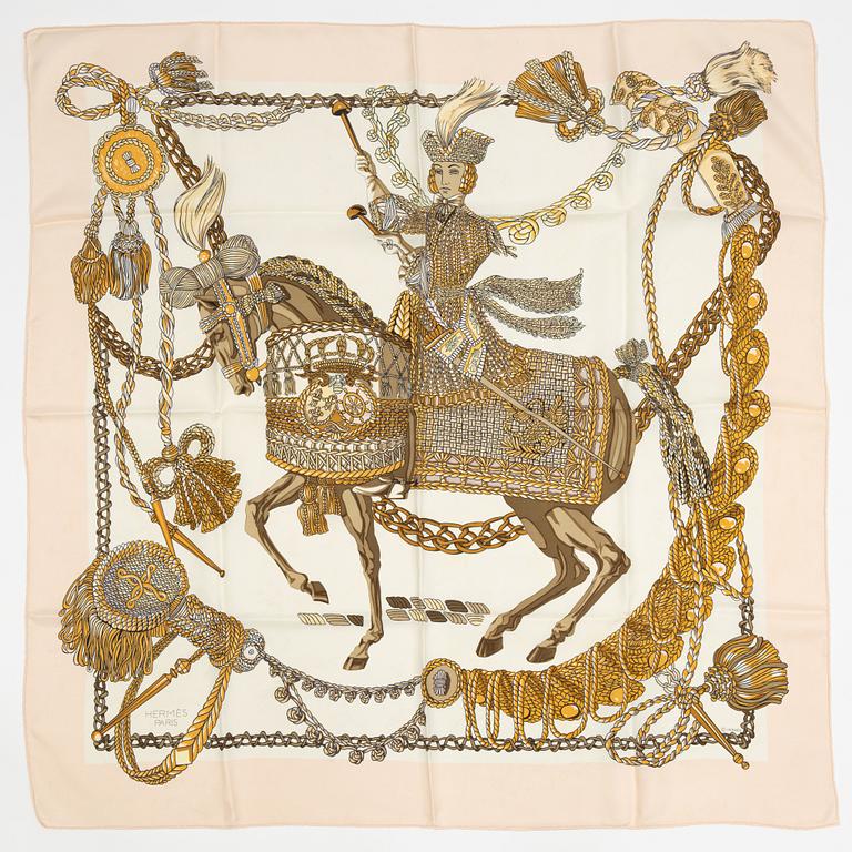 Hermès, a silk scarf 'Timbalier'.