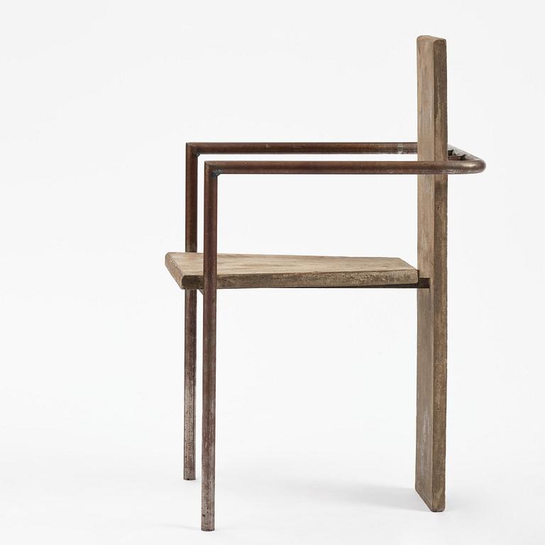 Jonas Bohlin, karmstol, "Concrete", provex, Källemo, Värnamo, efter 1981.