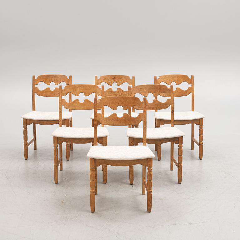 Henning Kjaerulf, six "Razor Blade" chairs, Denmark, second half of the 20th century.