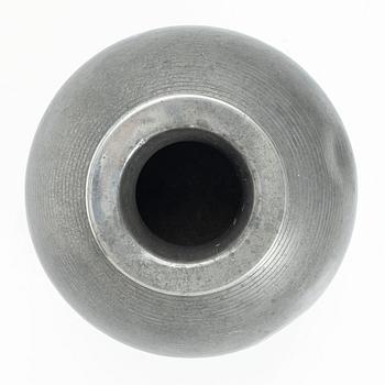 Sylvia Stave, Vase, pewter, model 5496, C.G. Hallberg, Stockholm, 1936.