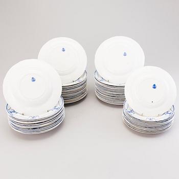 MATSERVIS, 70 delar, flintgods, "Deva", Minton, England 1800-talets slut.