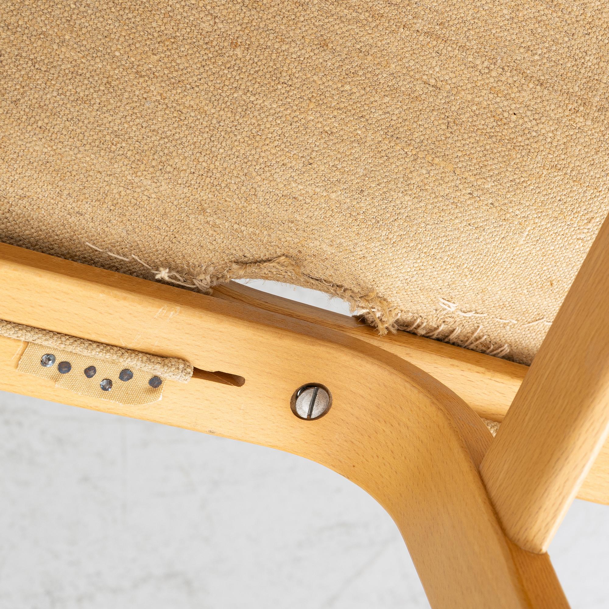 Bruno Mathsson, Armchair with footstool, “Ingrid”, Dux.