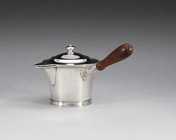 An English 18th century brandy-pan, makers mark of Thomas Wallis I, London 1779.