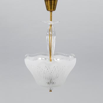 Ceiling lamp, probably Orrefors Swedish Grace, first half of the 20th century.