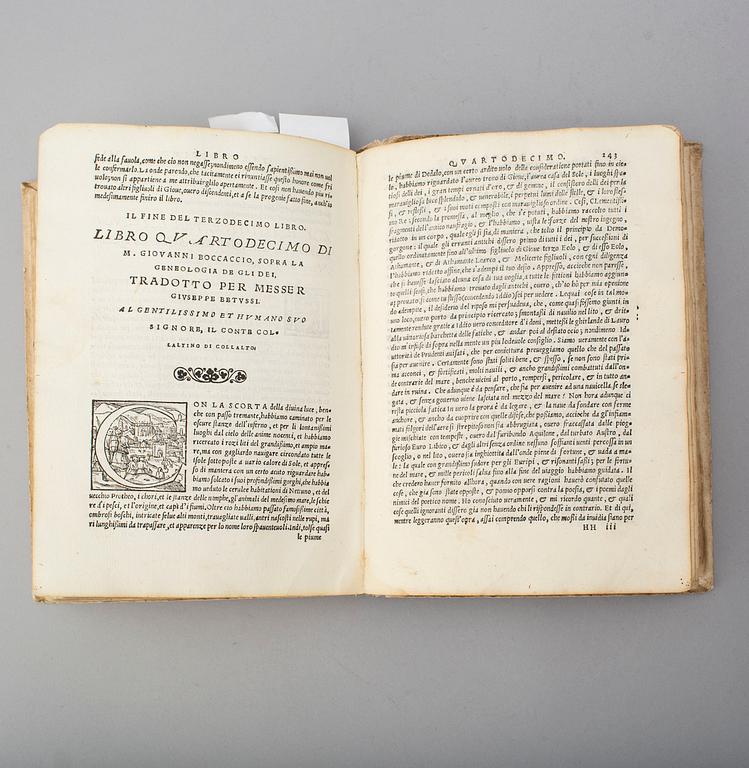 BOK, Boccaccio’s Genealogy of the Pagan Gods, 1547.