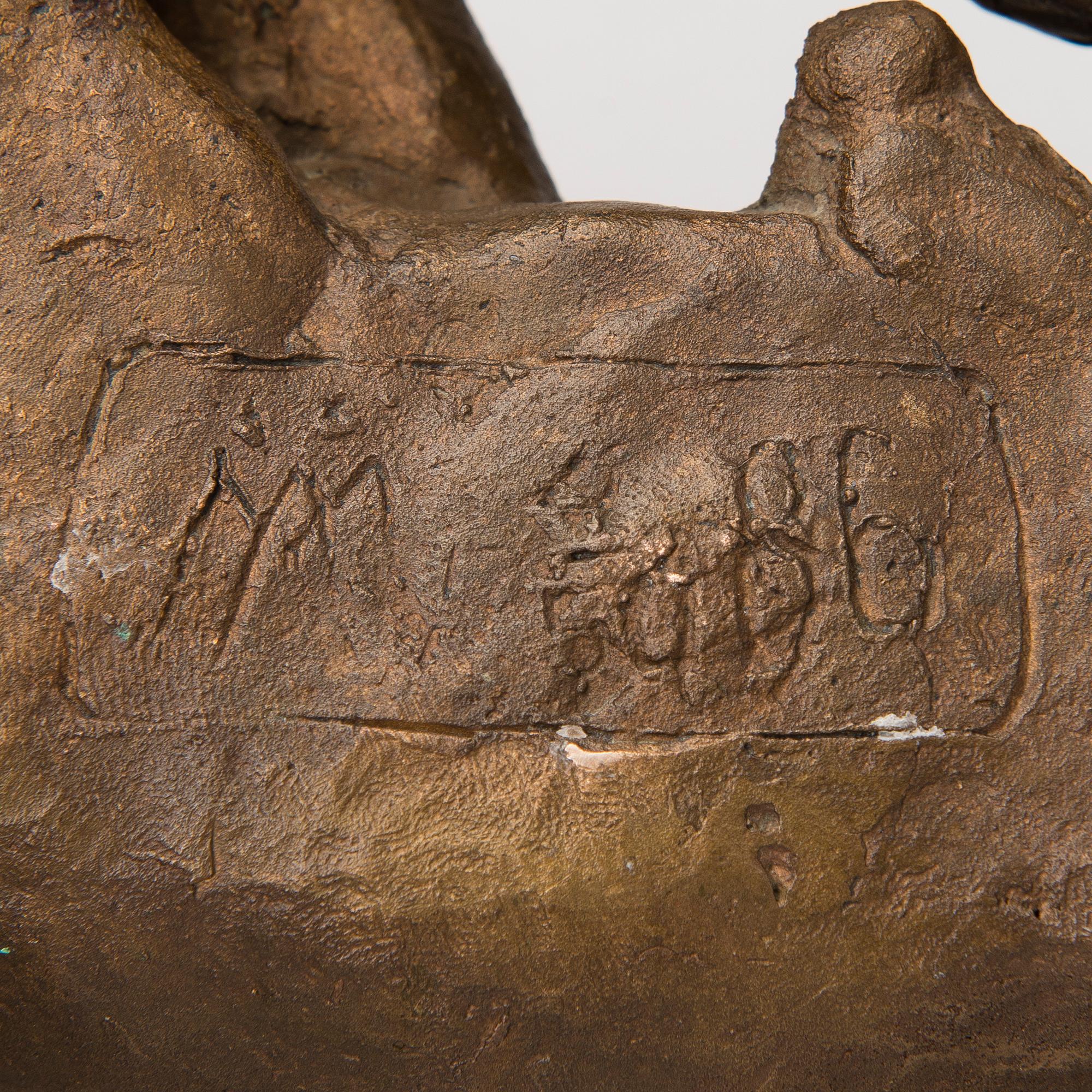 MIINA ÄKKIJYRKKÄ, A bronze sculpture signed and dated -86.