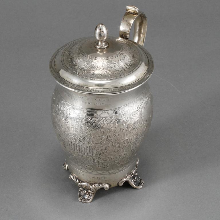 BÄGARE, silver, Moskva, 1849, vikt 322 g.