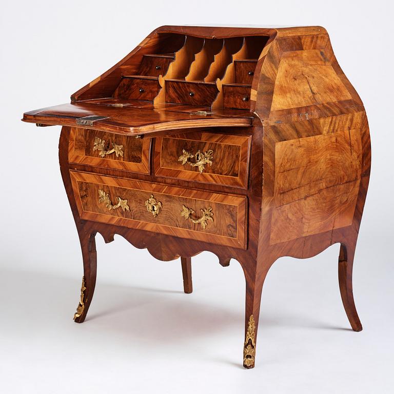A Swedish Rococo secretaire attributed to J Åbrandt (Stockholm 1749-73).