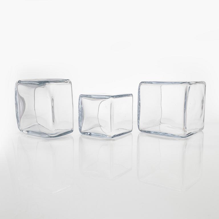 Heidi Blomstedt, a set of three "Lumi glass" vases, made to order, manufacturer Kumela.