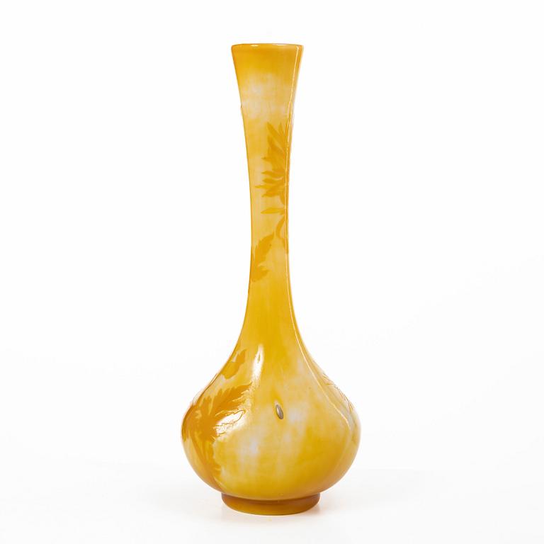 Emile Gallé, an Art Nouveau cameo glass vase, Nancy, France.