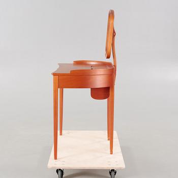 a table with mirror "Birgitta" veneered with teak designed by Carl Malmsten for Bodafors Möbelfabrik,