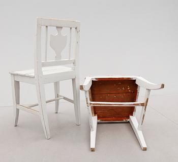 STOLAR, 6 st, allmoge, 1800-talets första hälft.