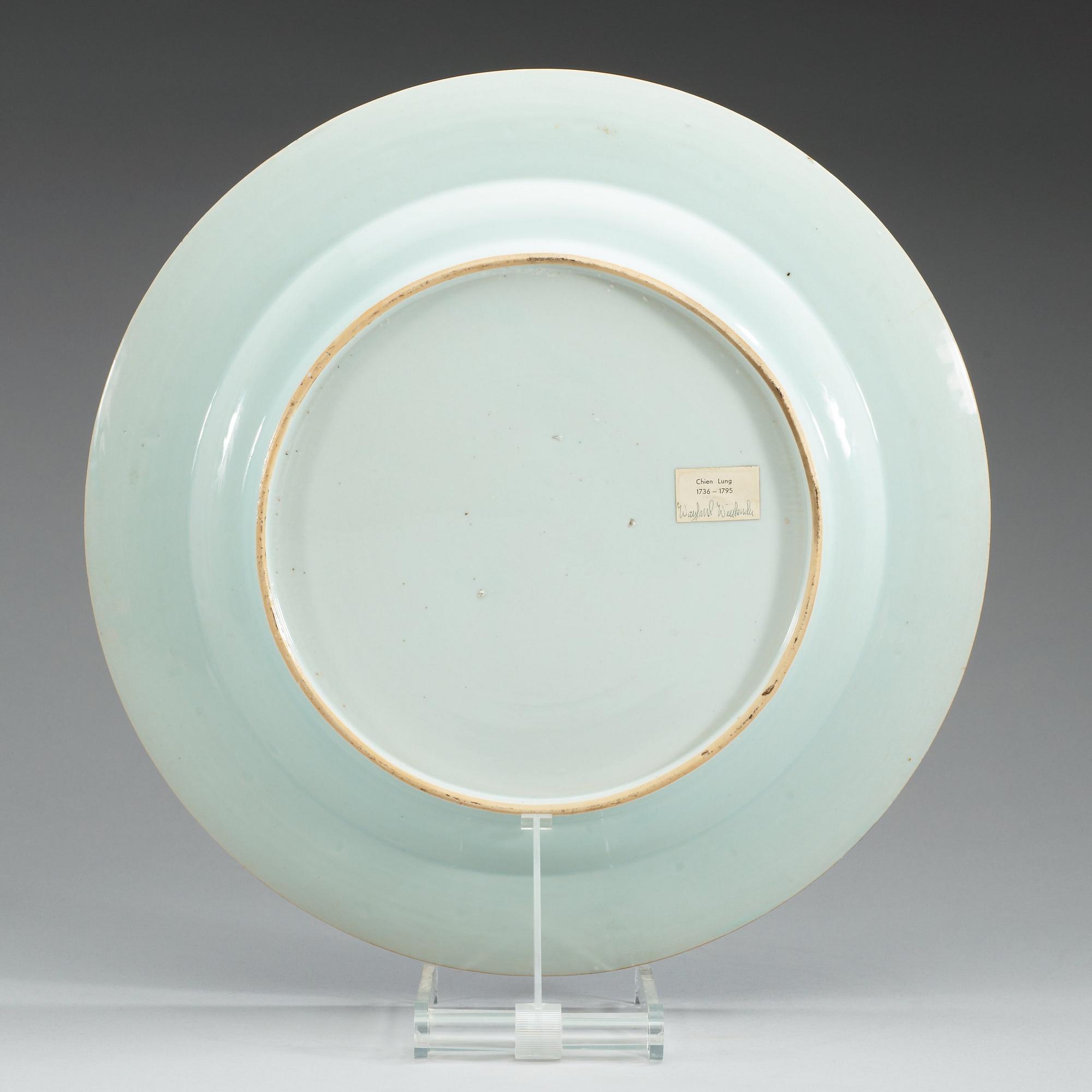 FAT, kompaniporslin, Qing dynastin, Qianlong (1736-95).