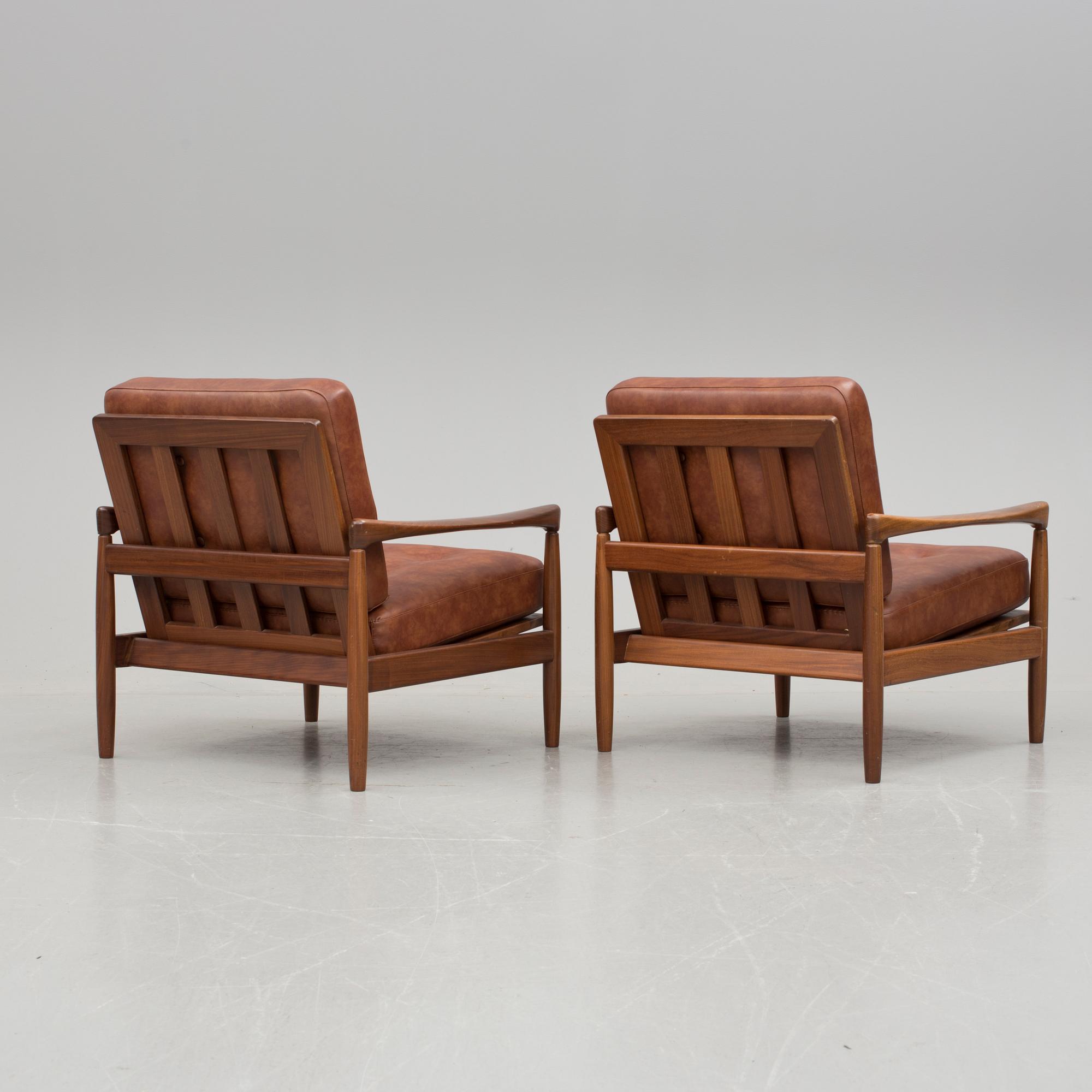 FÅTÖLJER, ett par, "Kolding", Erik Wörtz, 1950/60-tal.