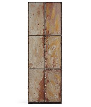 58. A Jonas Bohlin stained oak and patinated steel cabinet 'Slottsbacken', Källemo, Sweden circa 1987.