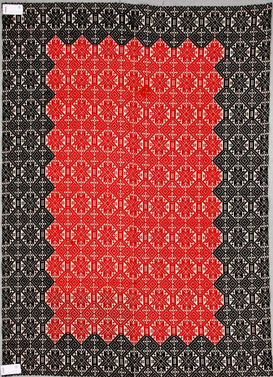VÄVNAD/TÄCKE, allmoge, 1800-tal. 140 x 175.