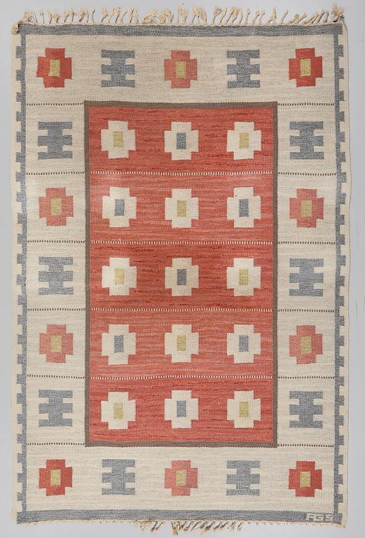 MATTA, rölakan, monogramsignerad AGS, (Anna-Greta Sjöqvist), omkring 1900-talets mitt, ca 244 x 169 cm.