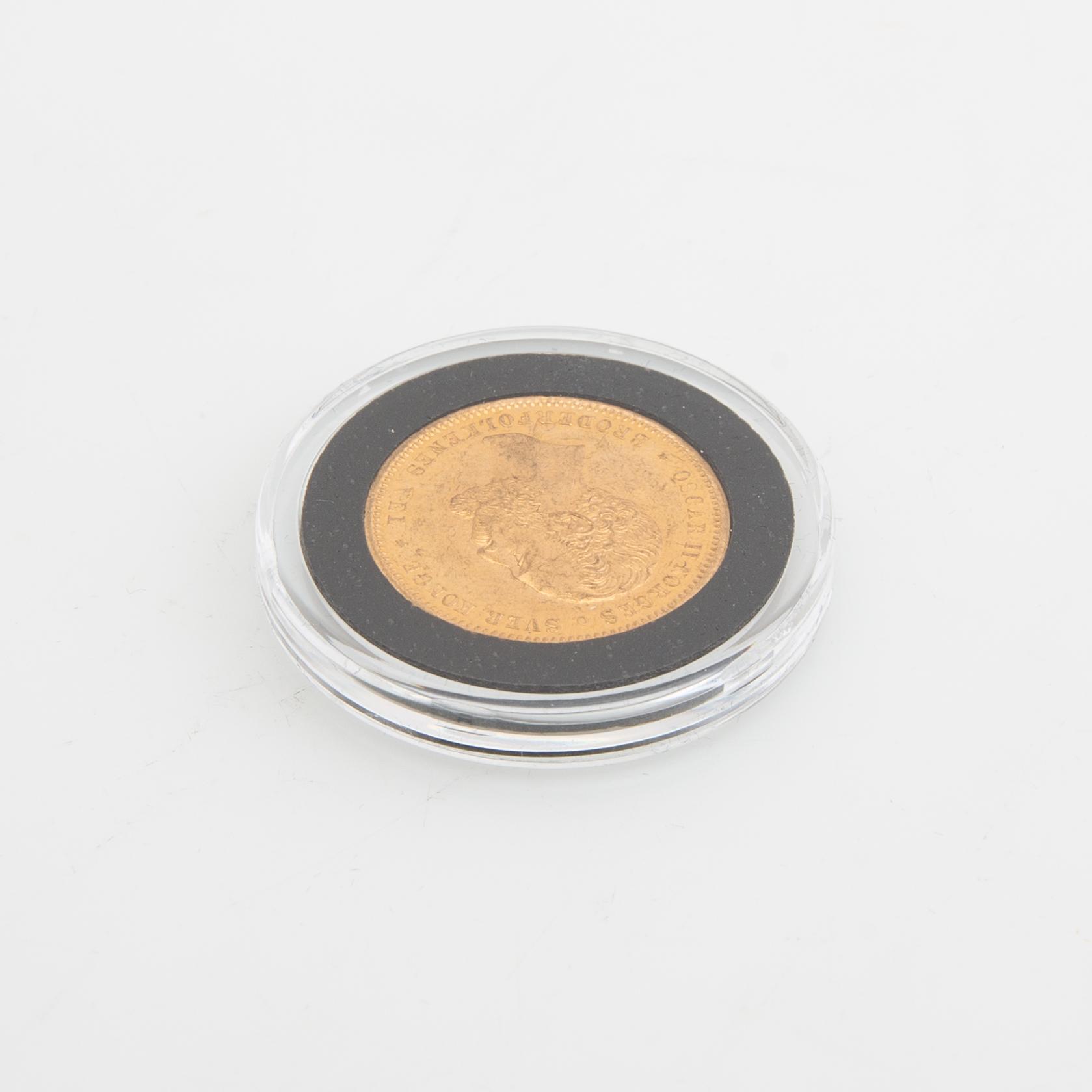 Guldmynt Norge, Oscar II 20 kr, 1886.