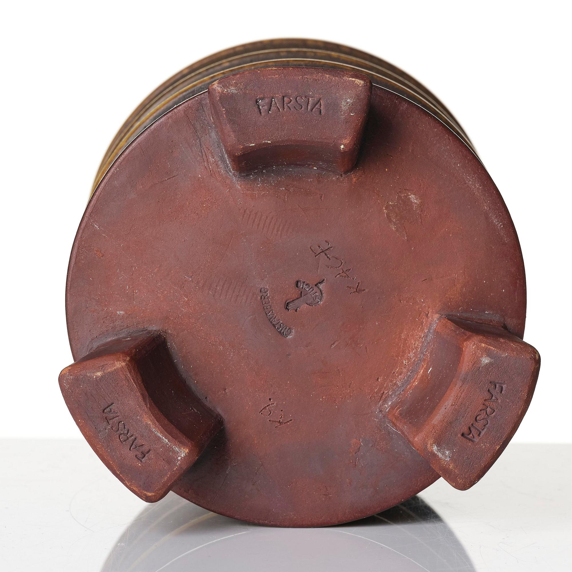 Wilhelm Kåge, a "Farsta" stoneware vase, Gustavsberg Studio 1960.