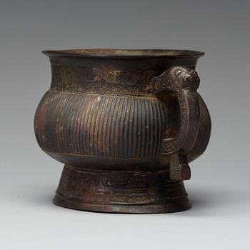 A bronze censer, Ming dynasty (1368-1644).