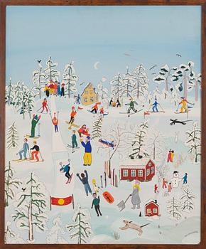 Ilse Ackermann, acrylic on board, signed and dated -92.