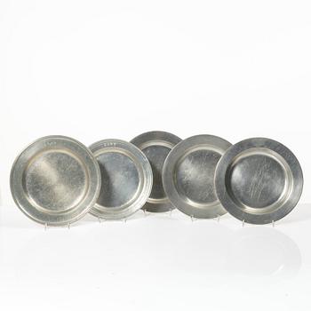 Five plates 17th and 18th century.