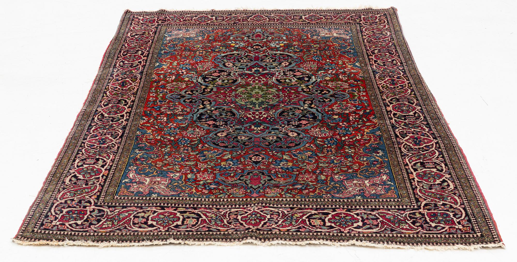 Matta, antik Mobarakeh Isfahan, ca 219 x 138 cm.