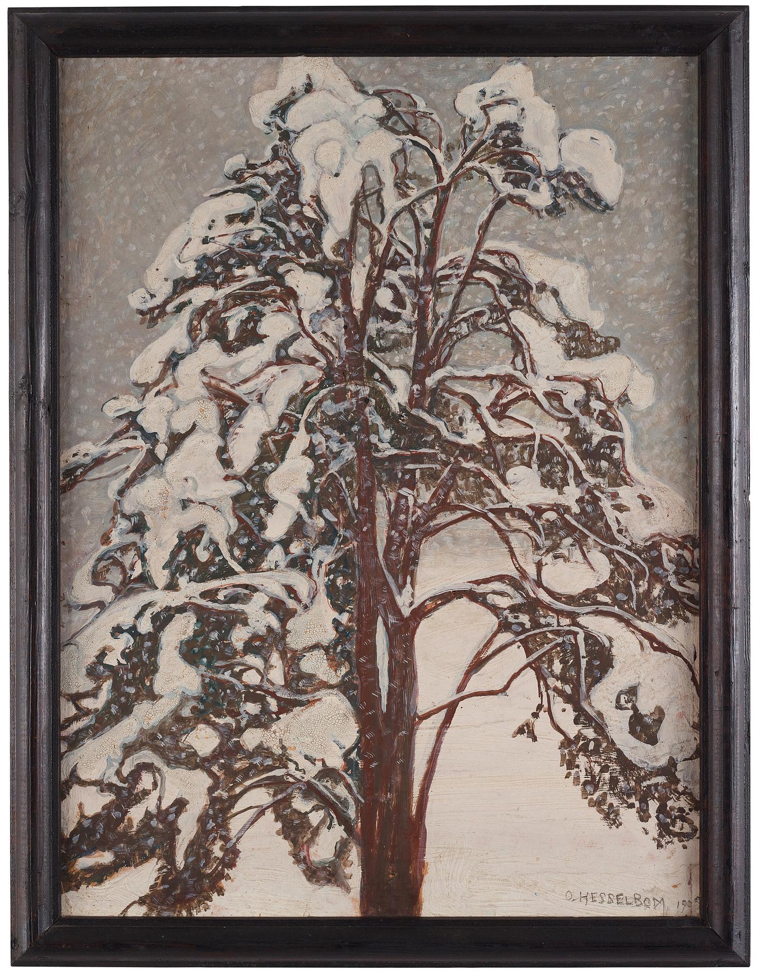 Otto Hesselbom, "Snötyngd tall".