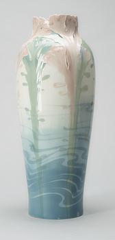 A Rörstrand Art Nouveau porcelain vase, modeled by Waldemar Lindström and decorated by Karl Lindström, circa 1900.
