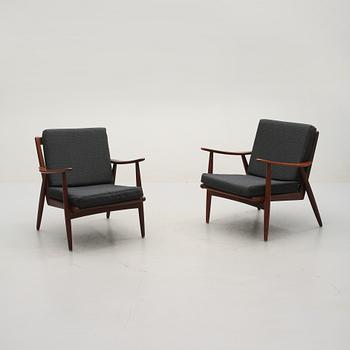 FÅTÖLJER, ett par, troligen Danmark, 1950/60-tal.