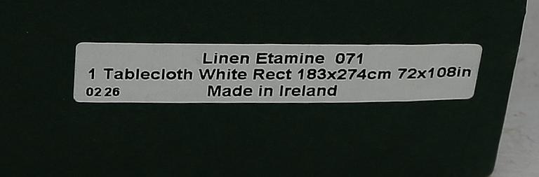 DUKAR, 2 st, linne, No 071, "Etamine", Fingal Irish Linen.