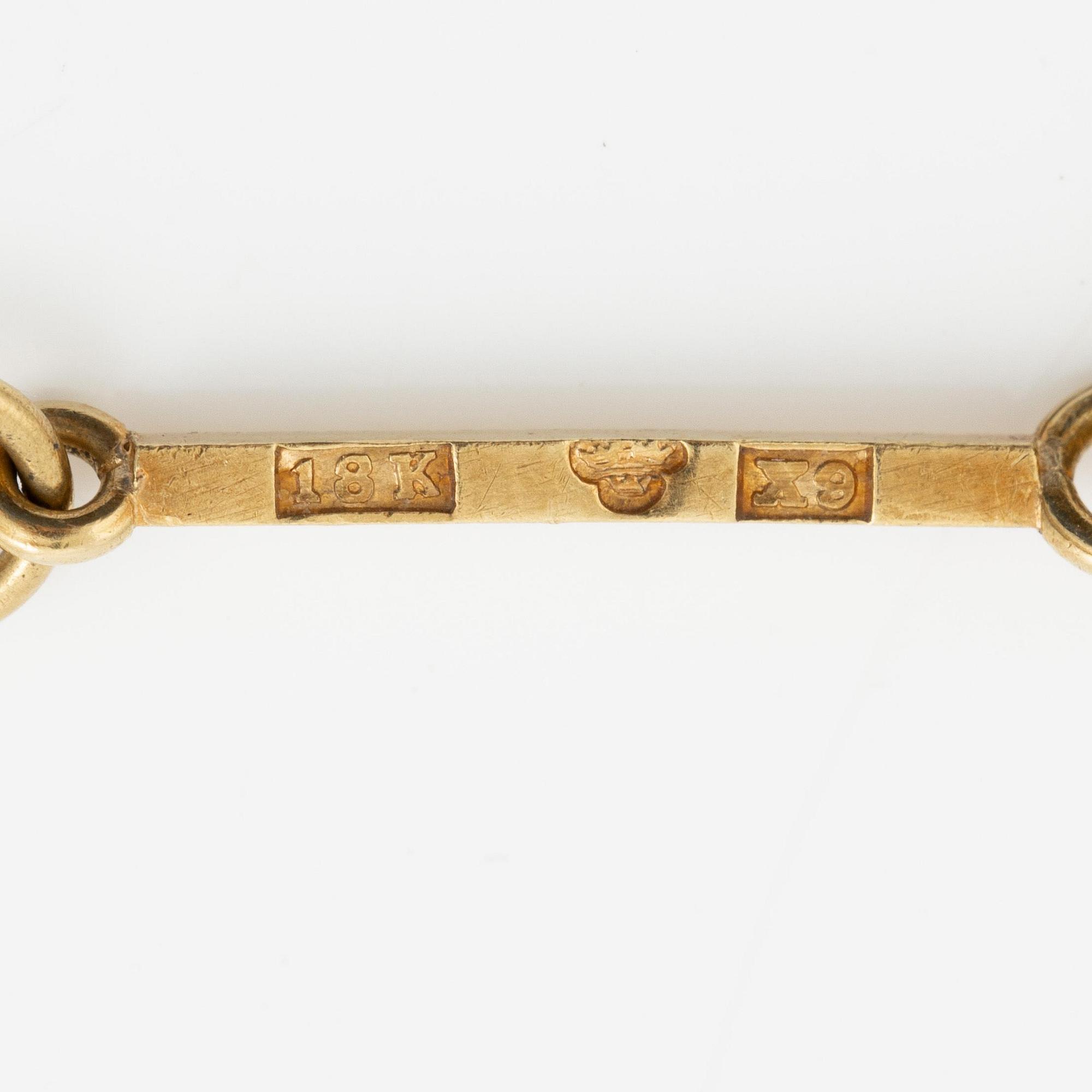 Wiwen Nilsson, collier, 18K guld och bergkristall, Lund 1972.