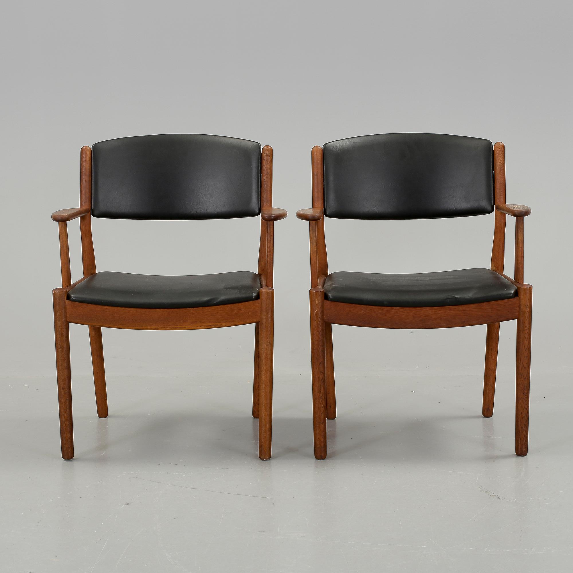 KARMSTOLAR, ett par, Poul Volther, FDB Möbler.