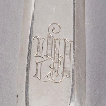 BESTICKUPPSÄTTNING, 24 delar, silver, Iisakki Saha, Björneborg 1899-1901. Vikt ca 730 g.