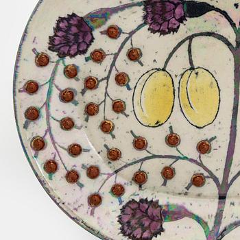 Birger Kaipiainen, Decorative dish, ceramic, signed Kaipiainen Arabia.